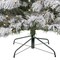 Haute Decor Berkshire 7.5 Foot Flocked Realistic Artificial Snowy Spruce Christmas Tree with 600 Warm White LED Lights and 54-inch Diameter, Hinged Branches
